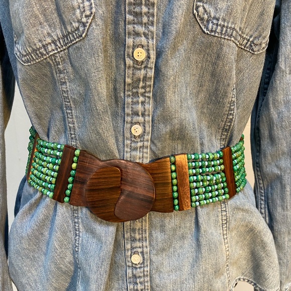 Accessories - Vintage Boho Beaded Stretchy Belt